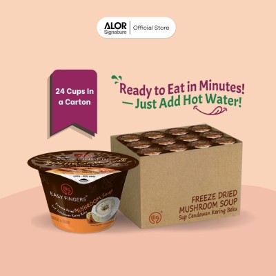 Alor Easy Fingers Freeze Dried Mushroom Soup (30g x 24 cups)