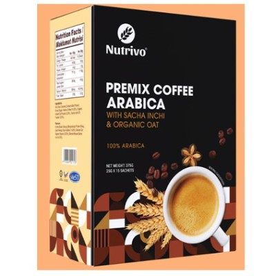 Nutrivo Luscious Premix Coffee Arabica with Sacha Inchi & Organic Oat 25g x 15s