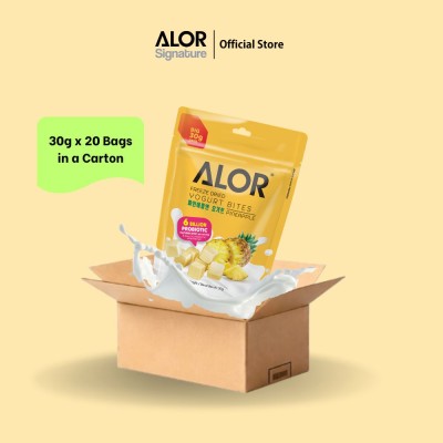 Alor Freeze Dried Yogurt Bites Pineapple (30g x 20 packs)
