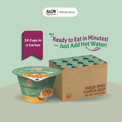 Alor Easy Fingers Freeze Dried Pumpkin Soup (30g x 24 cups)