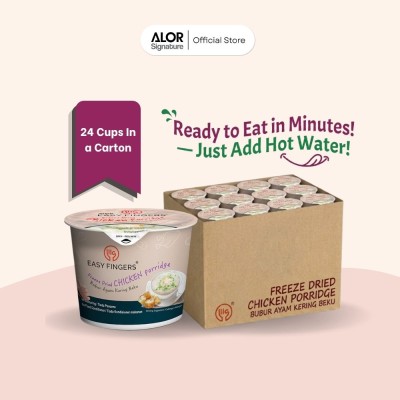 Alor Easy Fingers Freeze Dried Chicken Porridge (30g x 24 cups)