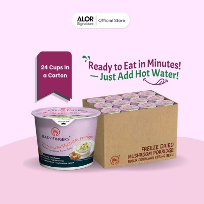 Alor Easy Fingers Freeze Dried Mushroom Porridge (30g x 24 cups)