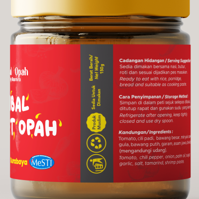 SAMBAL OPAH - SAMBAL PENYET OPAH 150gram