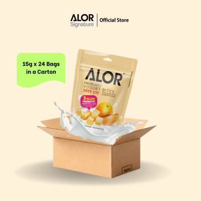 Alor Freeze Dried Yogurt Bites Oranges (15g x 24 packs)