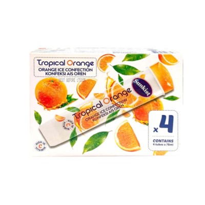 SUNKIST TROPICAL ORANGE TUBE MULTIPACK (1 CTN X 12 PACK X 4 UNIT X 75ML)