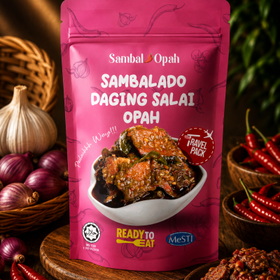 SAMBAL OPAH - TRAVEL PACK - SAMBALADO DAGING SALAI OPAH 150gram