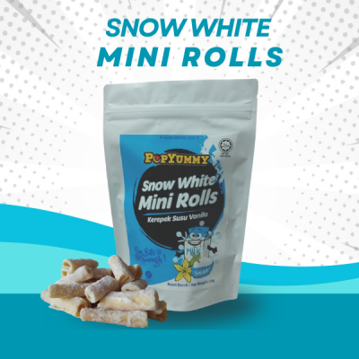 POPYUMMY - Snow White Mini Rolls 1x24 units (42g each unit)