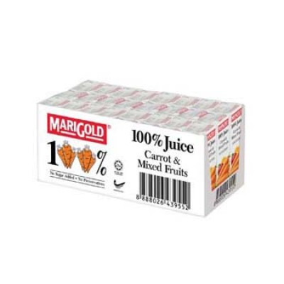 MARIGOLD 100% Juice 200ml - Carrot &amp; Mixed Fruits (1CTN X 24UNIT X 200ML)