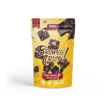 Dark Chocolate w Mixed Nuts Brownie Crisp 80g (Carton of 20 pcks x 80g)