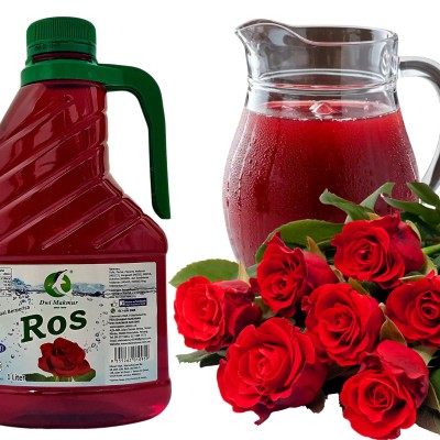 KORDIAL Perisa Ros (Rose Syrup Flavoured Cordial) 1000ml x 12's
