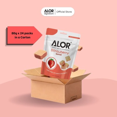 Alor Wafer Strawberry (80g x 24 packs)
